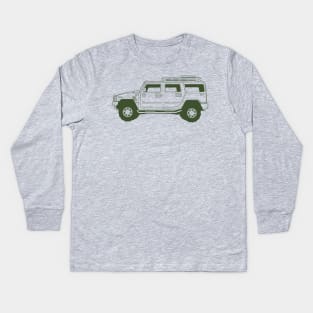 Hummer H2 Ultimo Overland Kids Long Sleeve T-Shirt